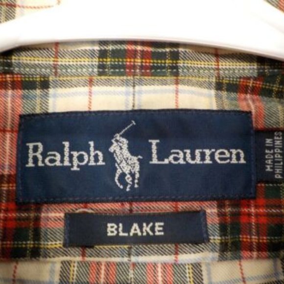 Ralph Lauren Blue Label Mens Plaid Dress Shirt Blake Casual Long Sleeve Size S - Picture 5 of 10